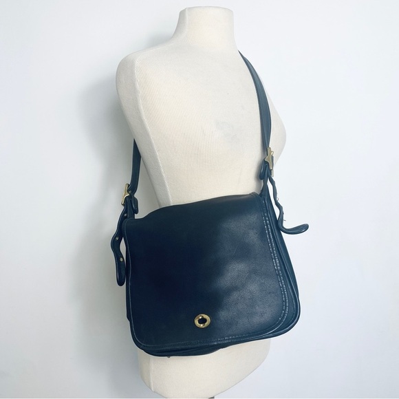 Vintage Coach Stewardess Bag in black leather - Picture 4 of 13